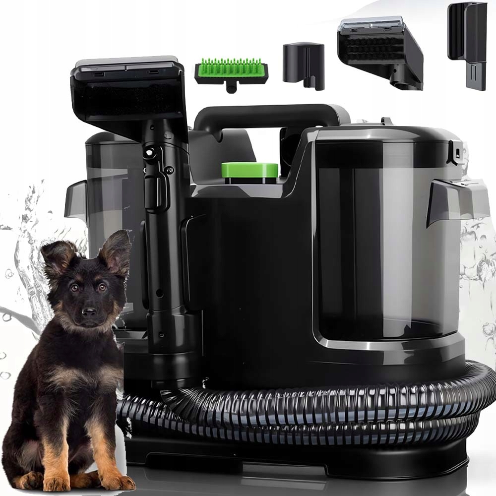 Výkonný Vysavač Na Koberce 12KPA 450W S Dvojitou Nádrží A 3 Hlavicemi