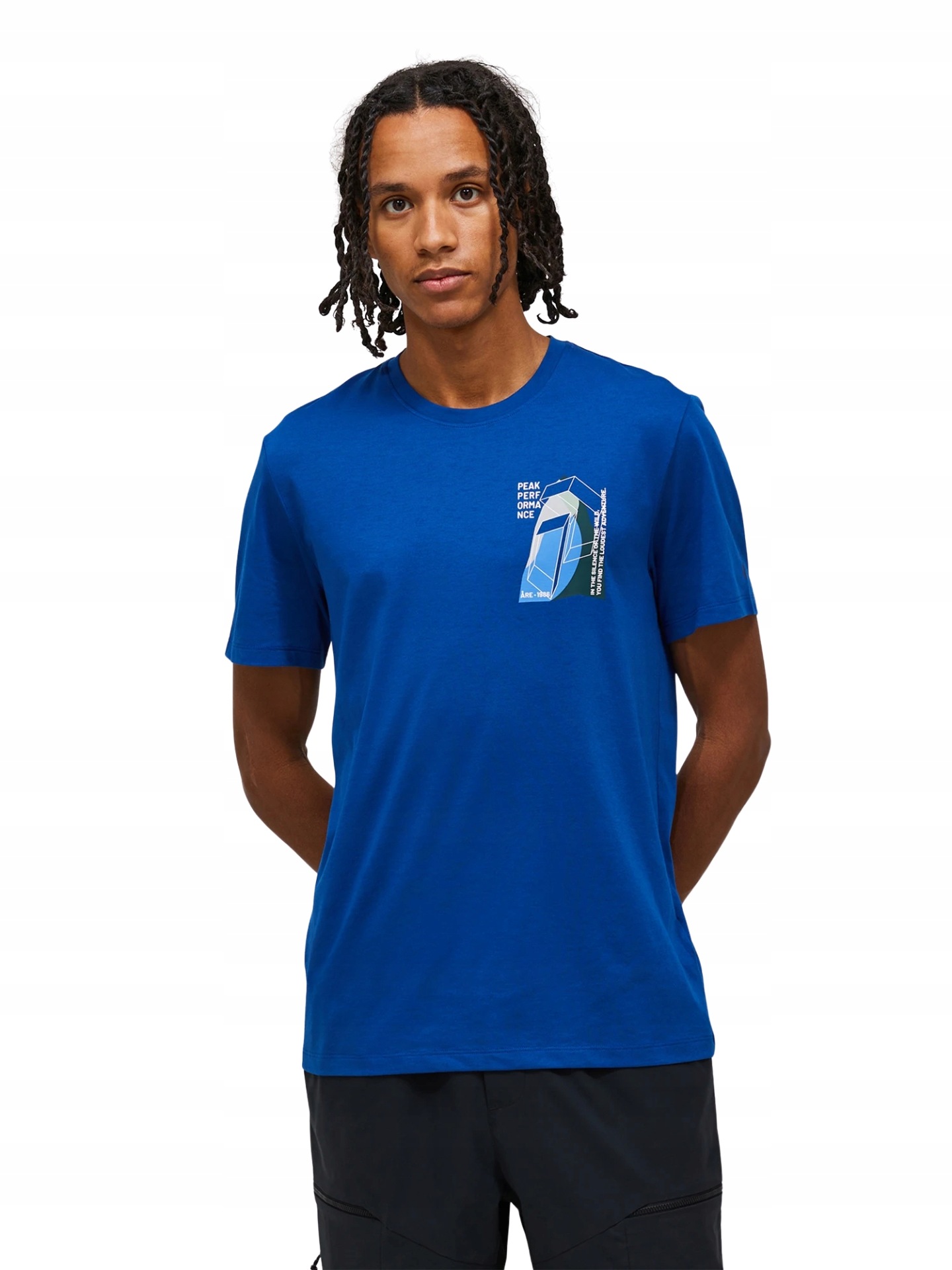 Koszulka męska Peak Performance Explore Graphic Tee true blue XL