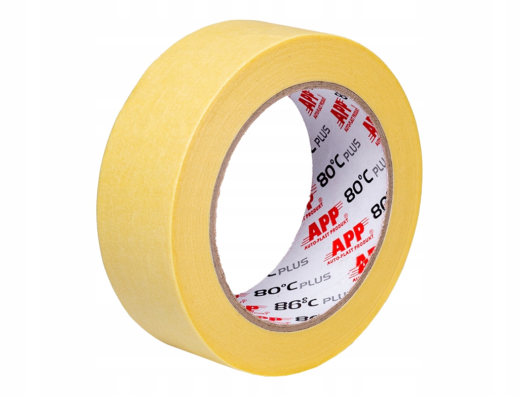 Taśma maskująca PLUS ŻÓŁTA 36 mm x 45 m | 80°C | APP
