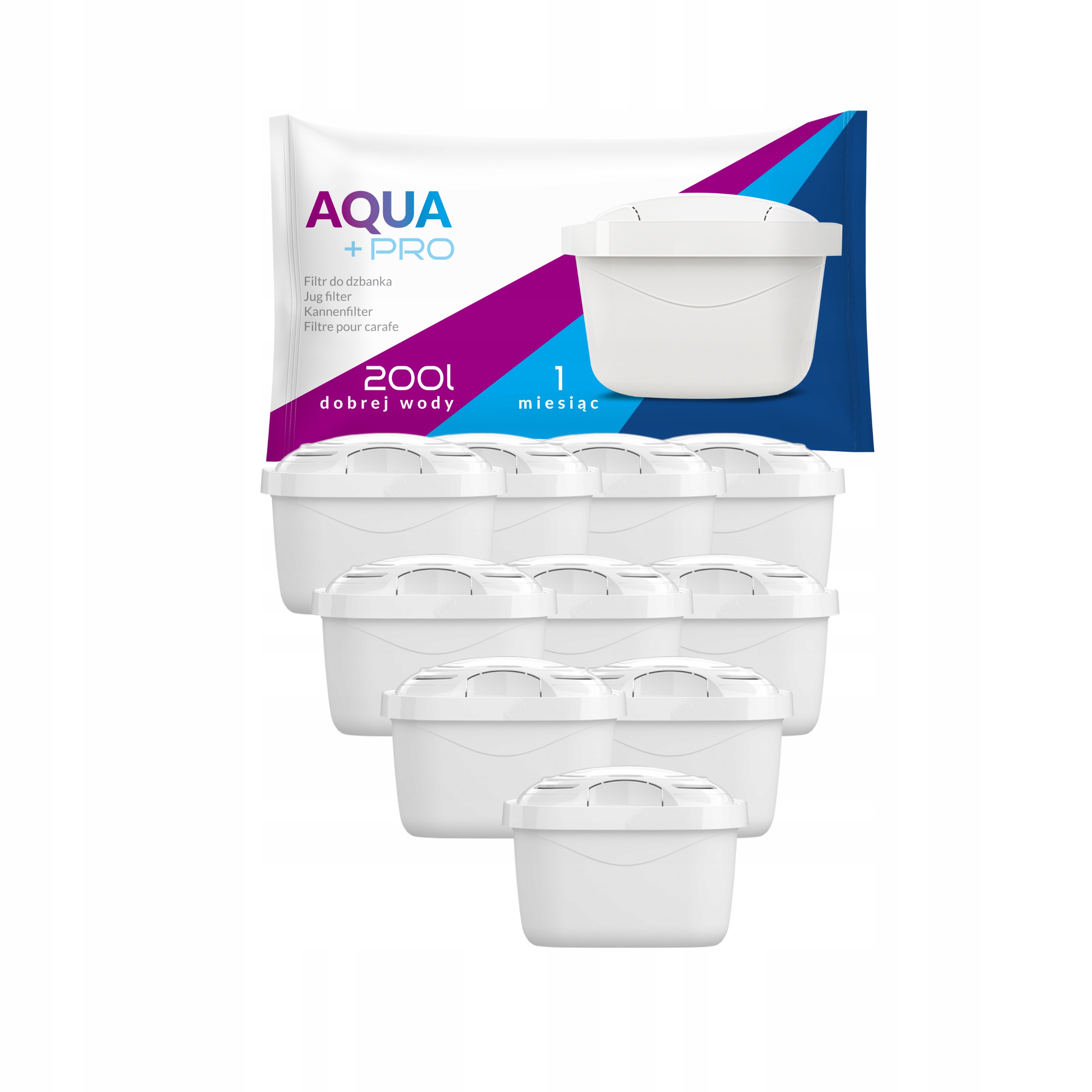 10 X Wkład Filtrujący Do Dzbanka Aqua+pro Zamiennik Aquaphor Dafi Philips