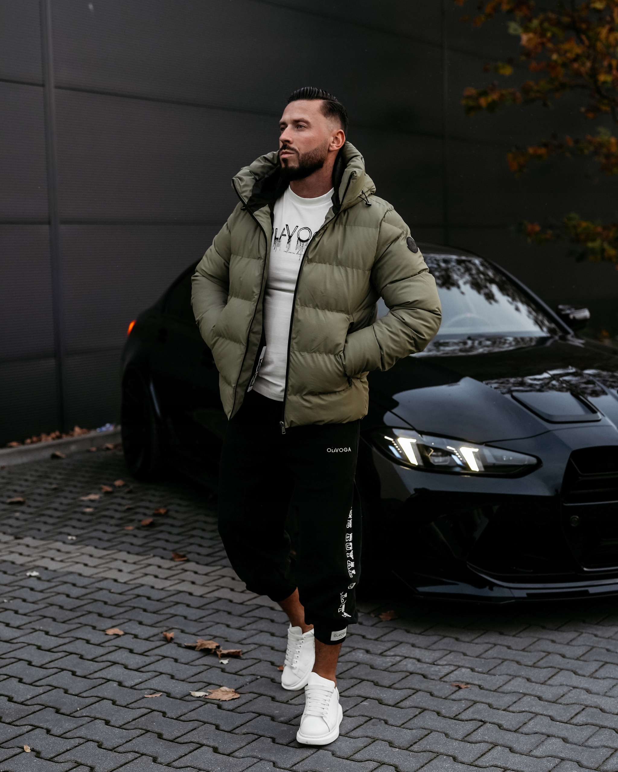 Pánská Péřová Sparknoingová Bunda Olavoga Khaki
