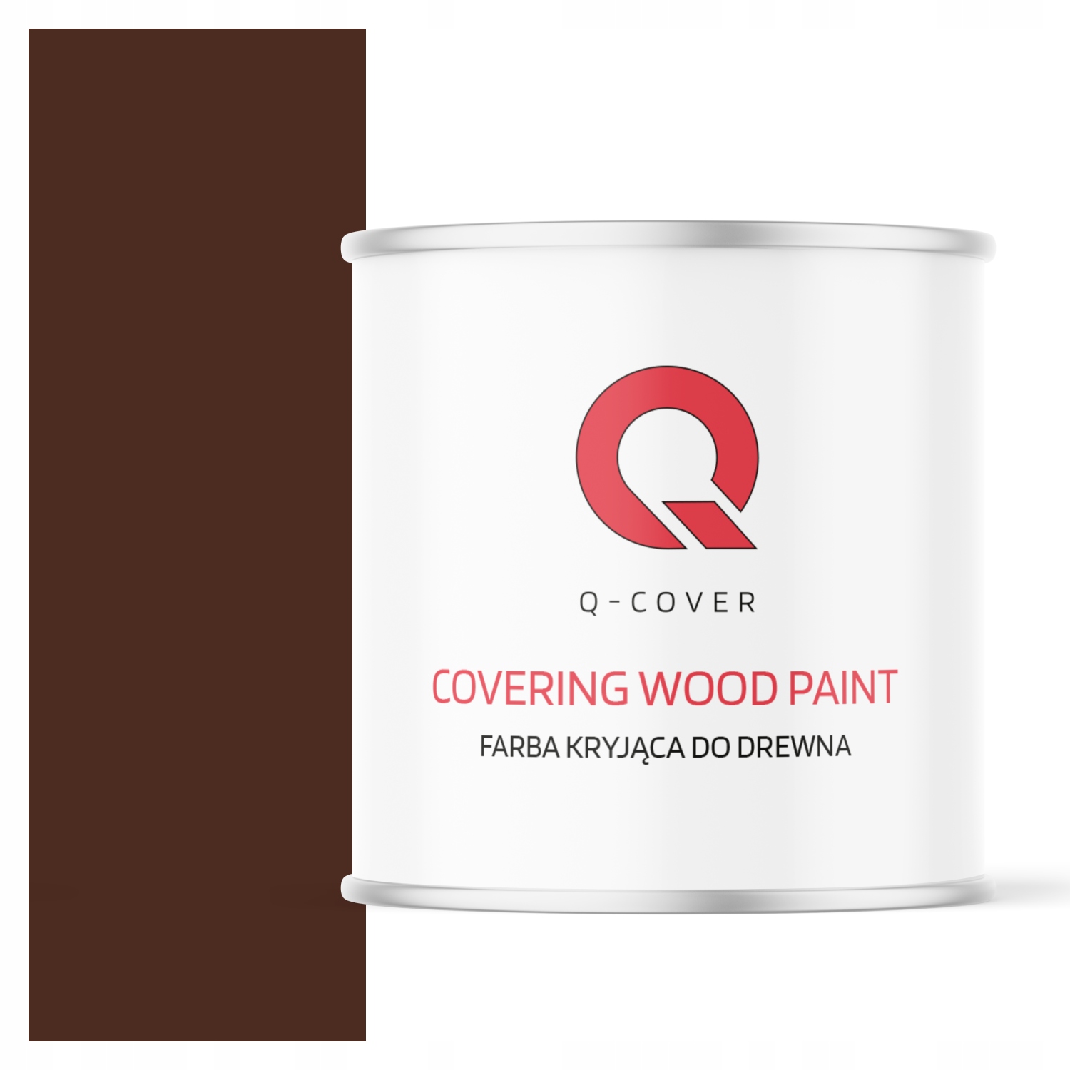 Farba Do Drewna Kryjąca Drzwi Renowacji Ral 8016 Brązowy Ciepły Półmat 2.5L