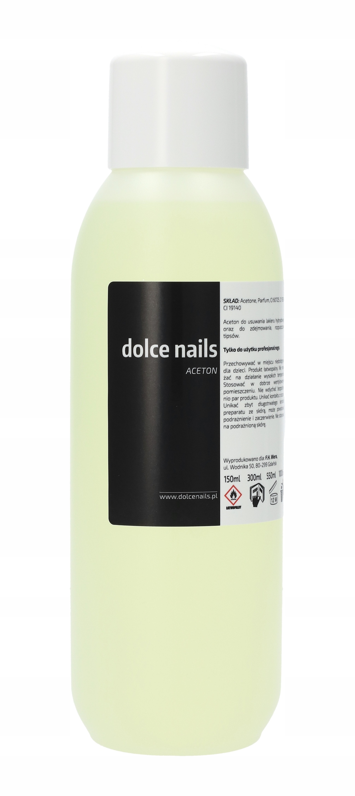 

Dolce Nails Aceton Do Zdejmowania Hybryd 550ML