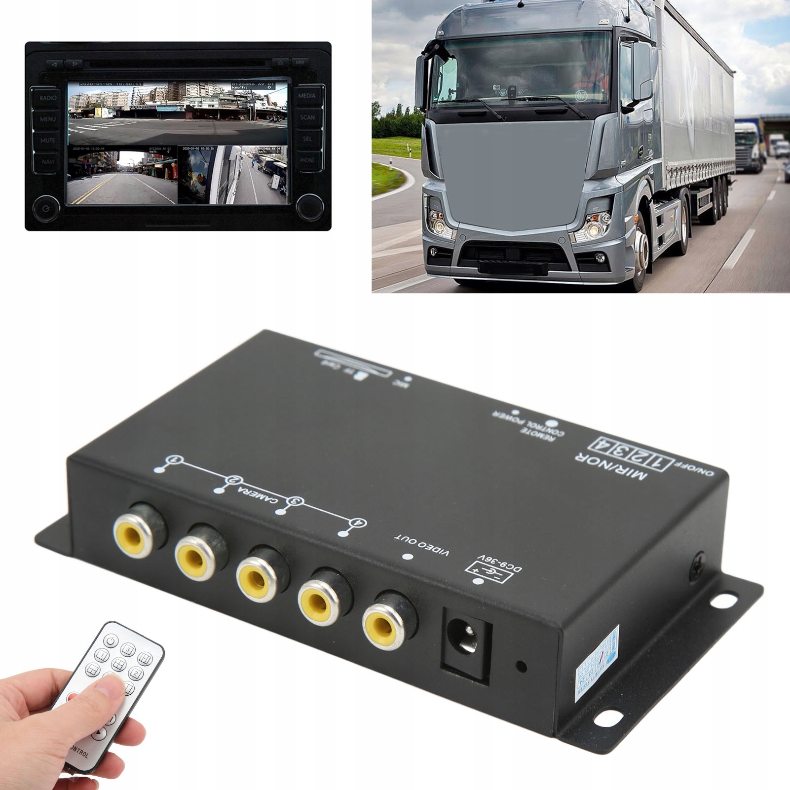 Digitálny Videorekordér Mini Mdvr 720P 4-KANÁLOVÝ Pre Caravan 12V/24V 2V