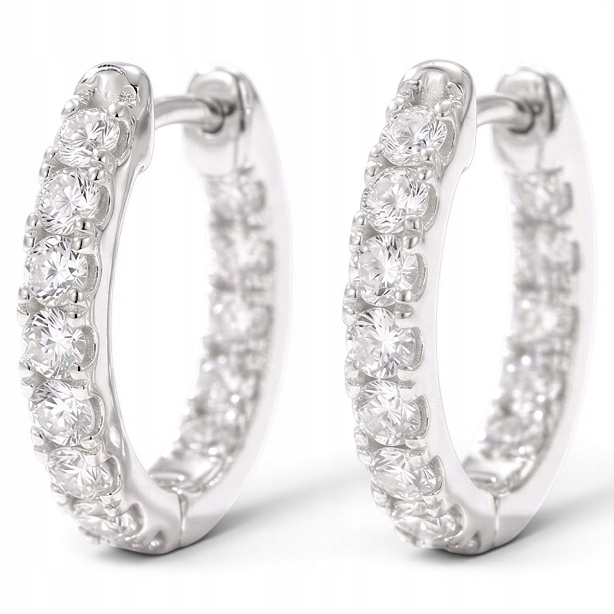 Náušnice Moissanit Kola stříbro 925 bílé zlato diamant kultivovaný briliantem