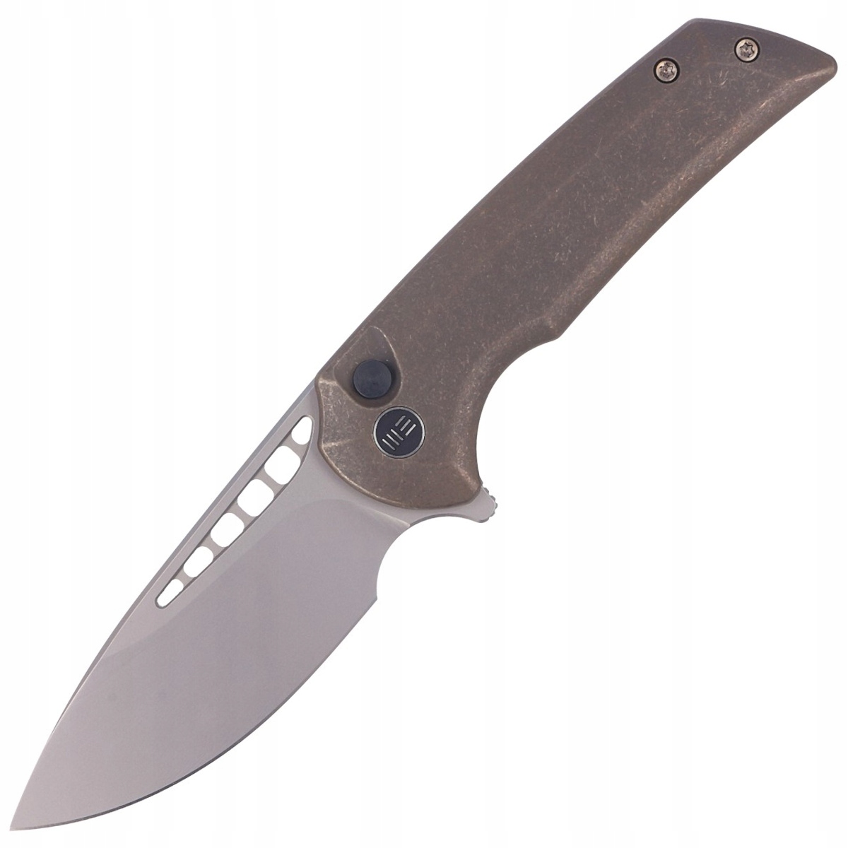 Nůž We Knife Mini Malice Bronze Titanium, Silver Bead Blasted Cpm