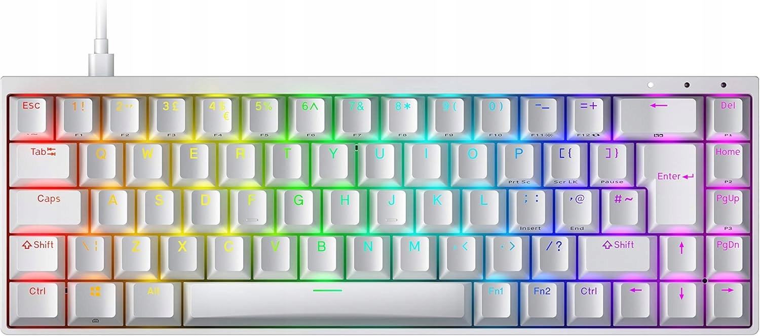 Durgod Hades Mechanická herní klávesnice Usb typu C (bílá)