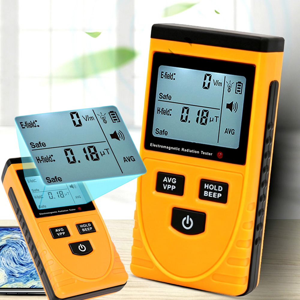 Měřič Elektromagnetického Pole Tester Vln Záření Alarm LCD