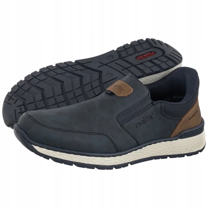 Pánské nazouvací polobotky Rieker B9057-14 Blue, modré