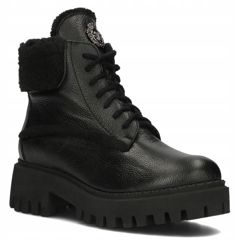 Skórzane botki workery Filippo 60374 czarne r.36