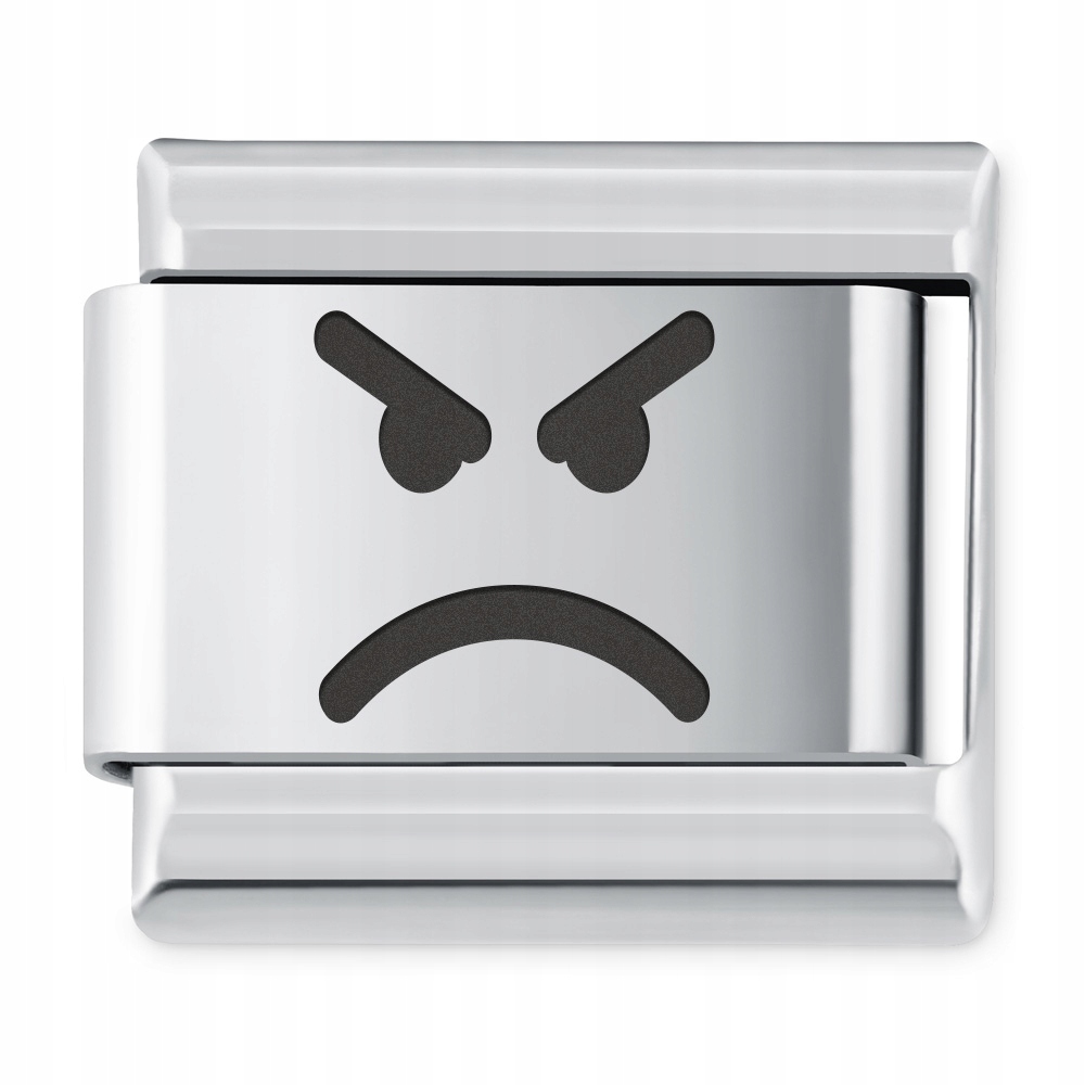 

Italian Charms Symbole Emocje Buźka Złość Grawer