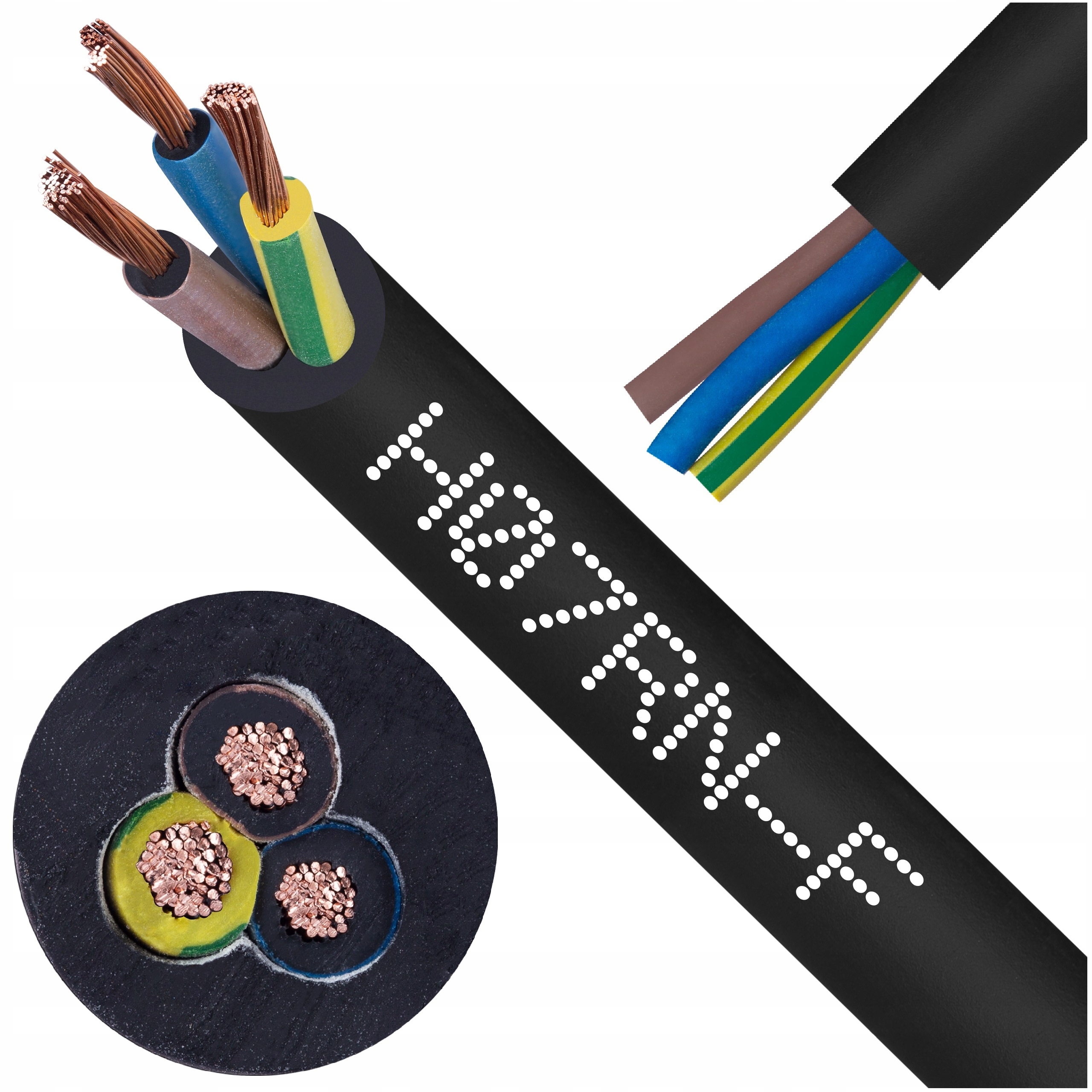 

Przewód kabel w gumie guma Onpd H07RN-F 3x1 mm2