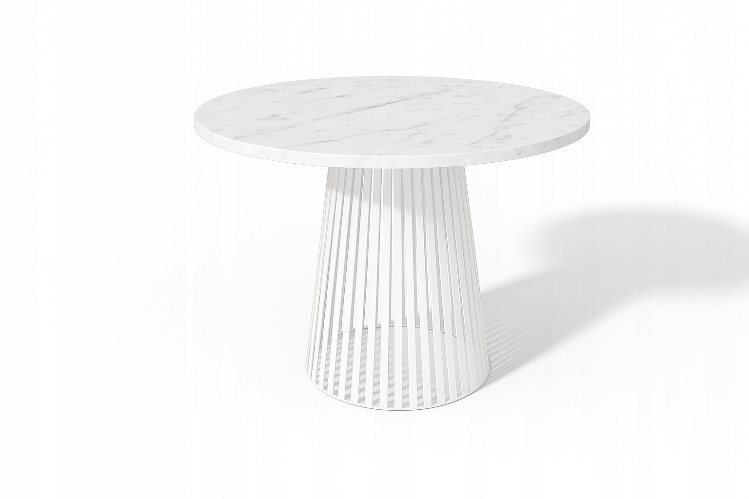 Kancelářský stůl kulatý, stůl Mramor Bílý 90 cm, stůl do obývacího pokoje moderní