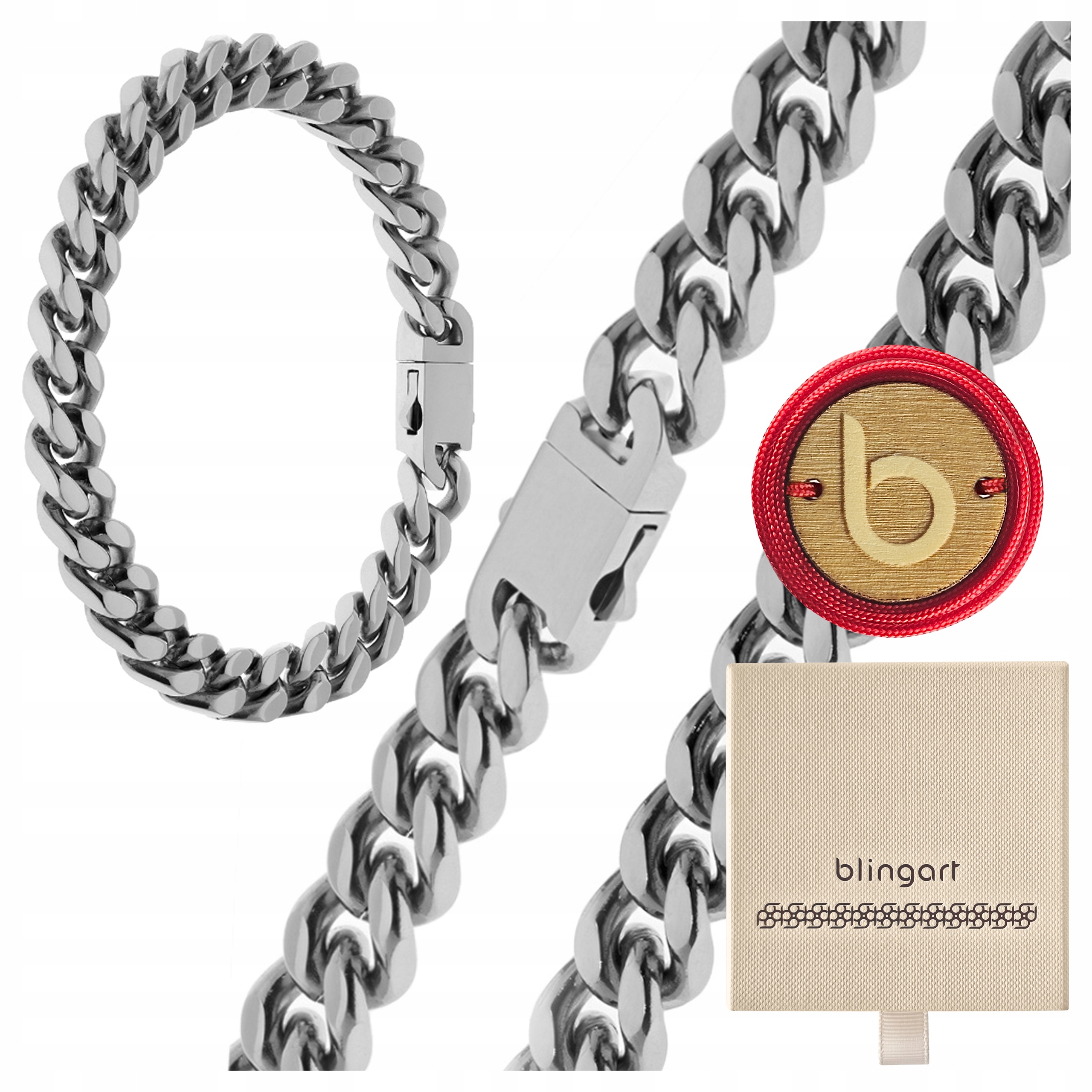 Masivní pánský set šperků z chirurgické oceli s pancířem Blingart