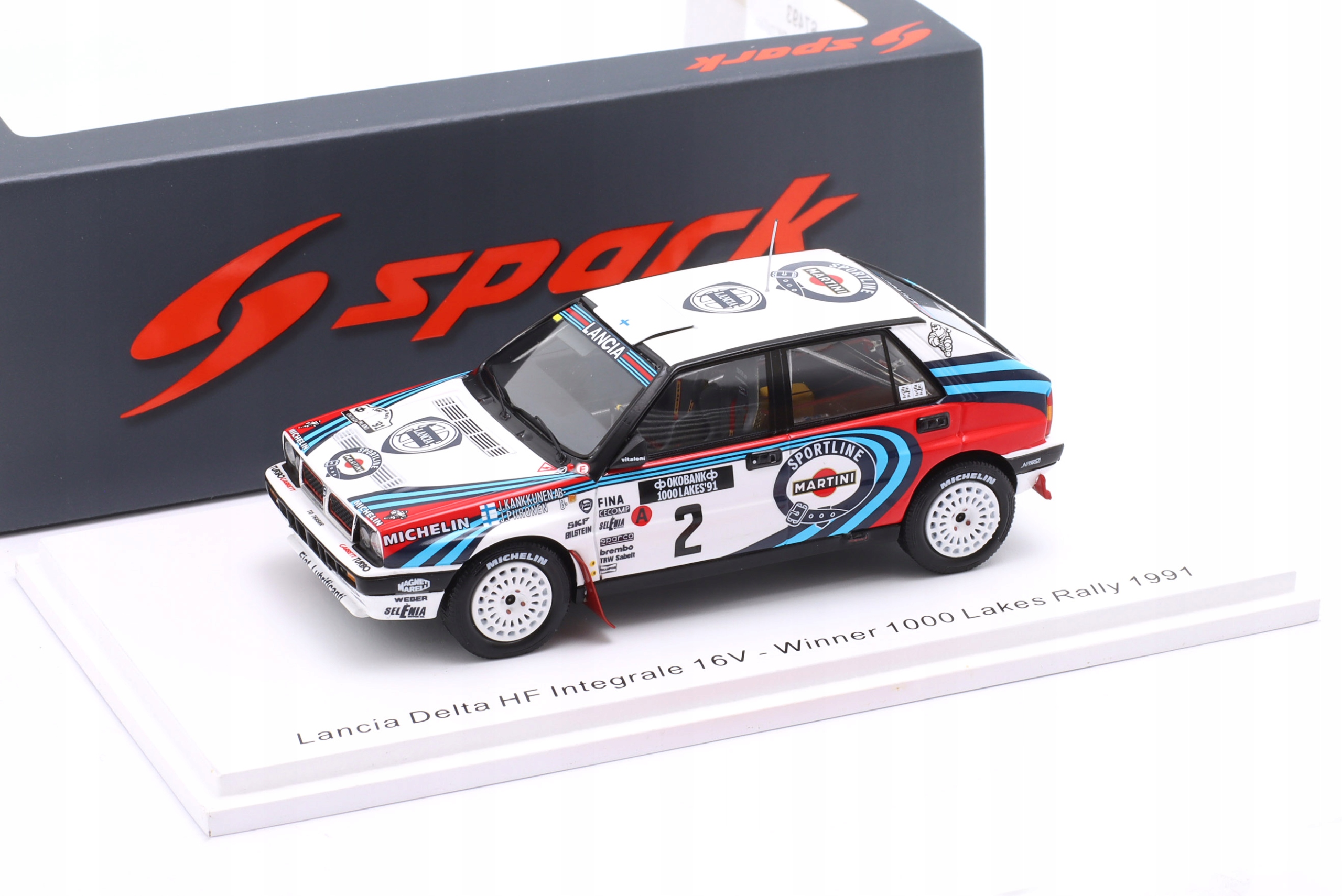 Spark Lancia Delta Hf 16V #2 J.Kankkunen Winner Rally 1000 Lakes 1991 1:43