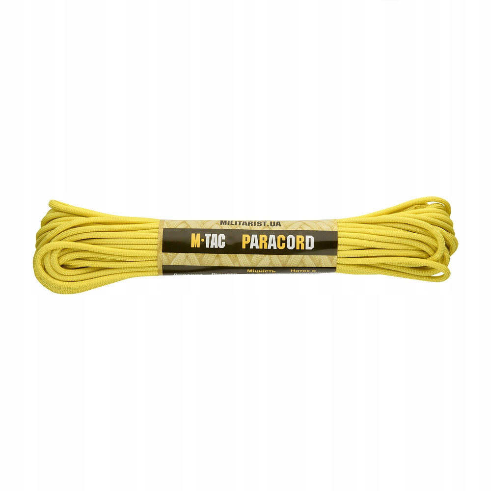 Linka lina spadochronowa Paracord M-Tac 550 type III 15 m Yellow