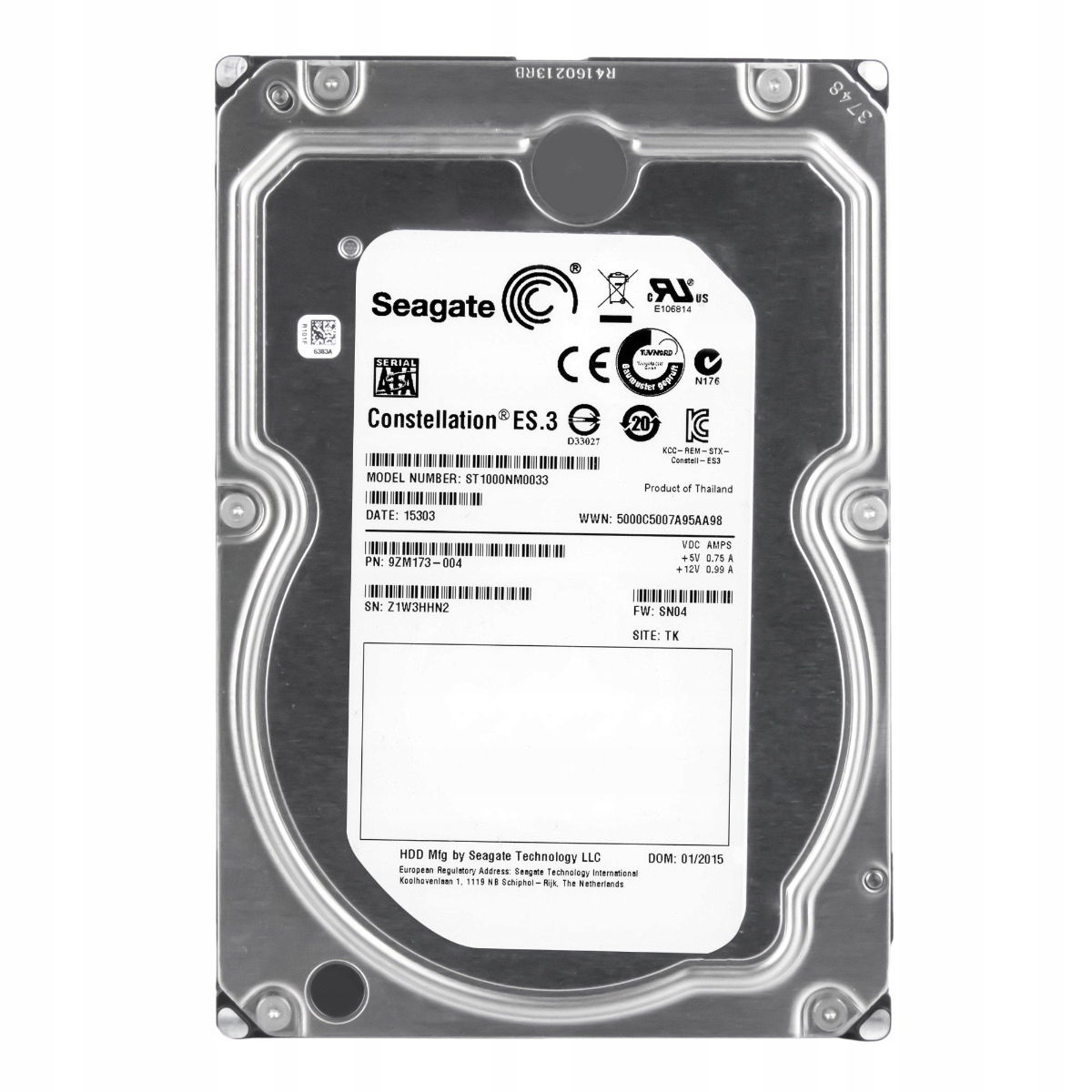 Seagate Constellation ES.3 1TB 7.2K 128MB Sata III 3.5'' ST1000NM0033