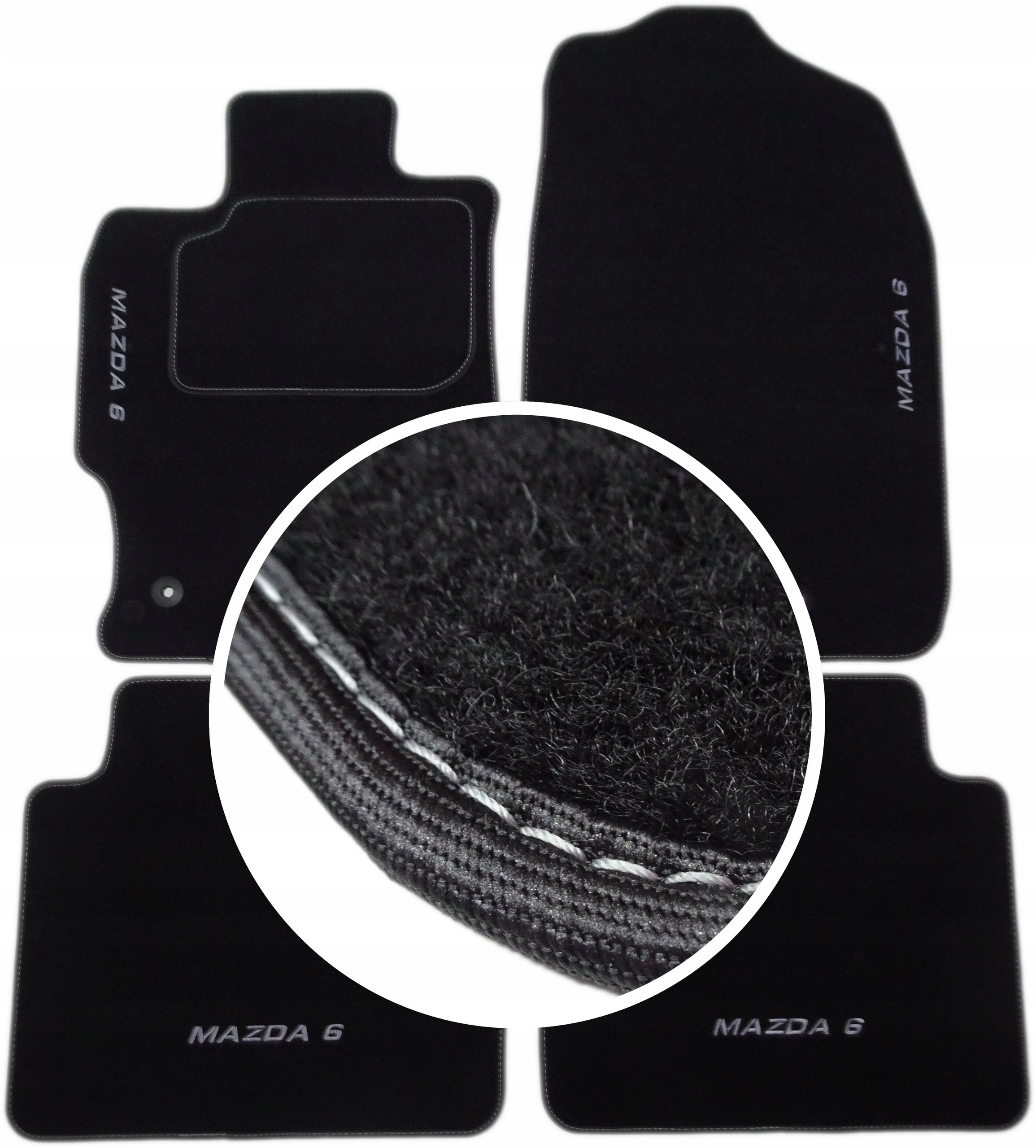 MAZDA 6 GH 2008-2013р. килимки CLASSIC + вишивка CH4