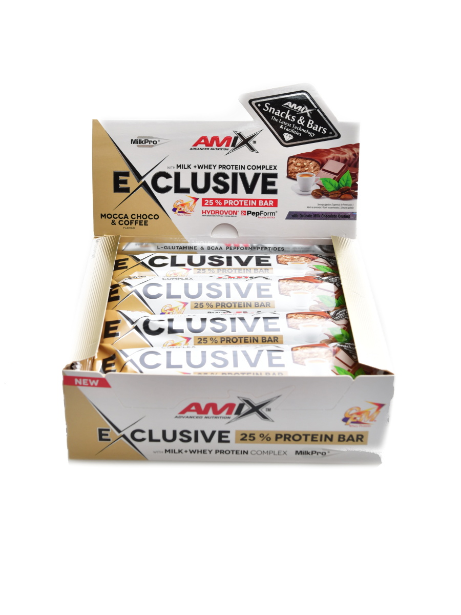 Amix Exclusive bar 12 x 85 g chocolate moka káva