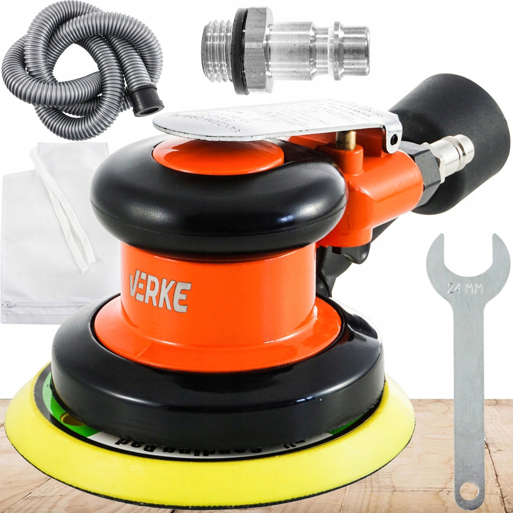 Szlifierka Oscylacyjna Pneumatyczna Mimośrodowa Do Drewna Metalu 125mm 5mm