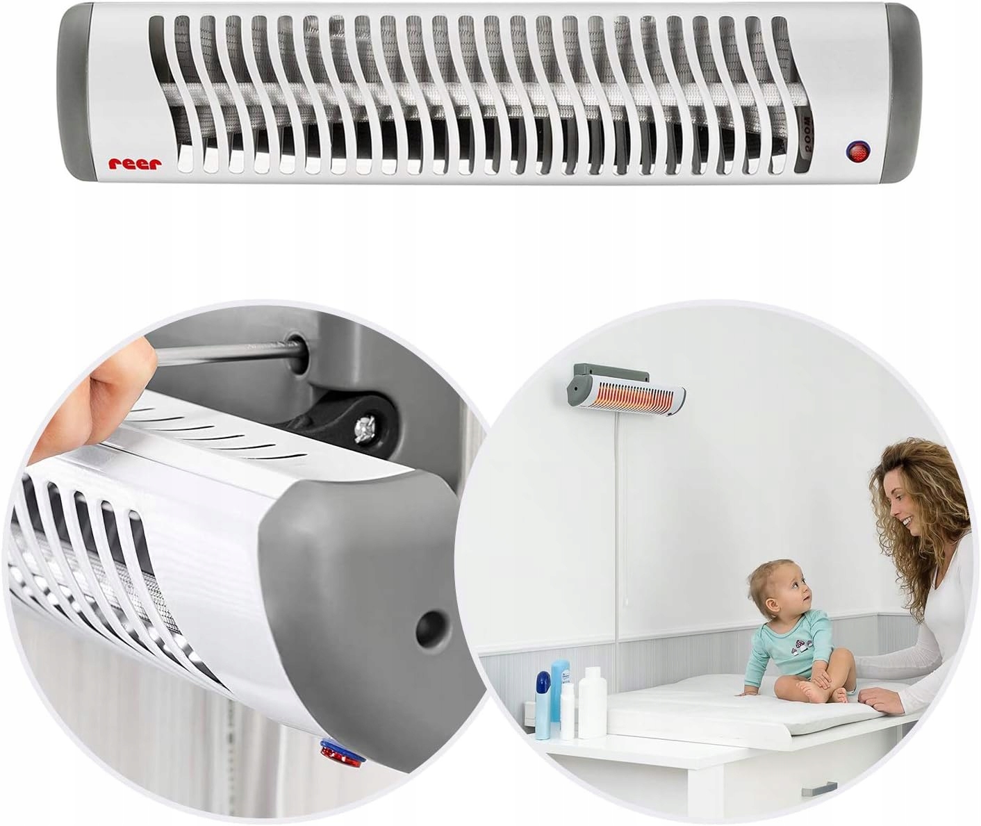 Reer Tepelný Zářič Pro Miminka Ohřívač Easy Heat 500 W