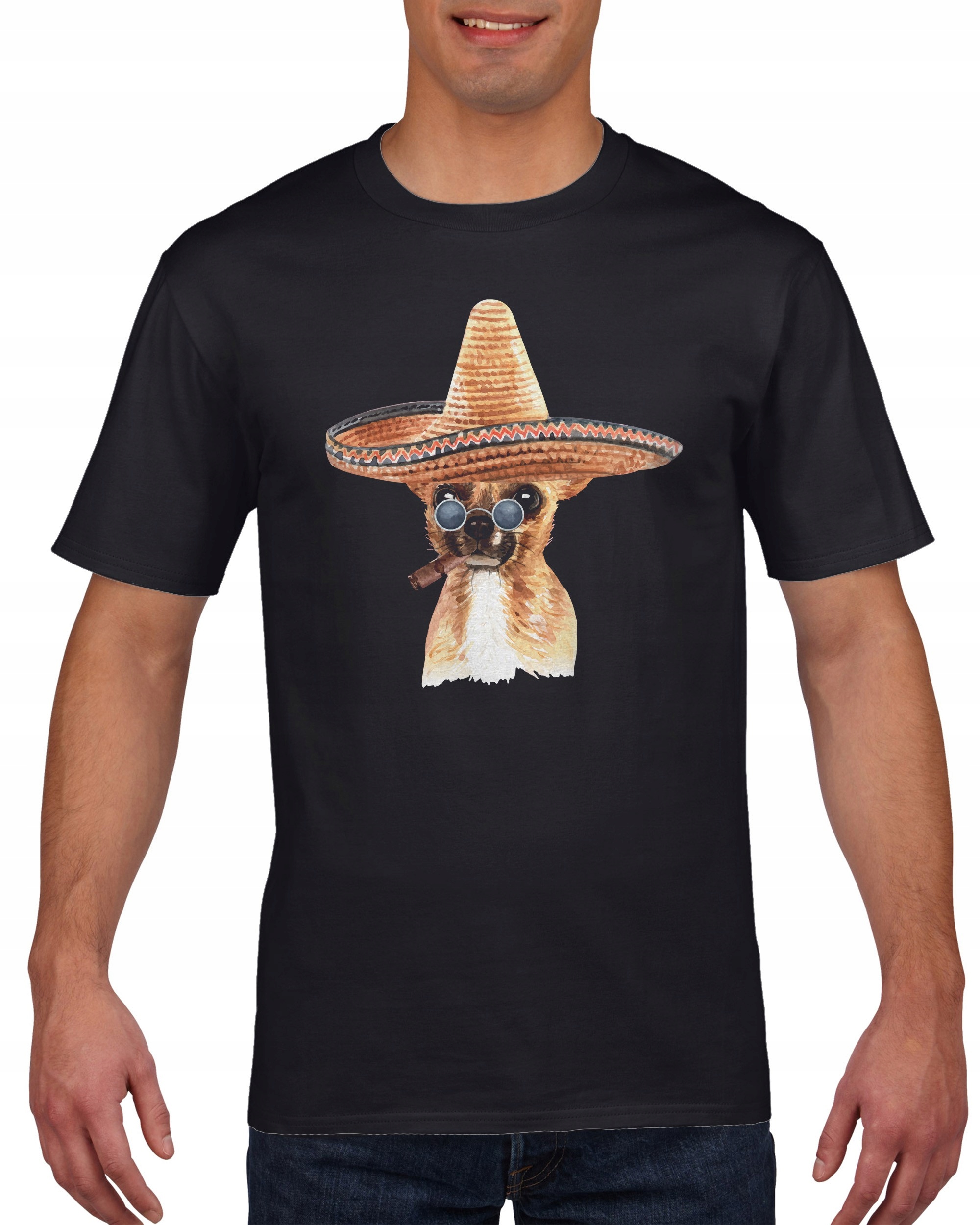 

Koszulka meska Pies Chihuahua W Sombrero XL