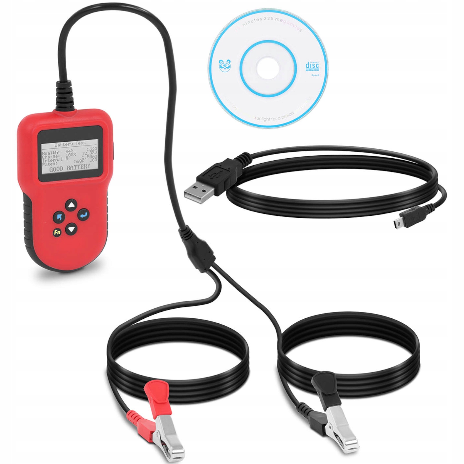 Tester akumulátorů Msw lcd 8-30 V cca 100-2000 7.5x2x15 cm soh 0-100%