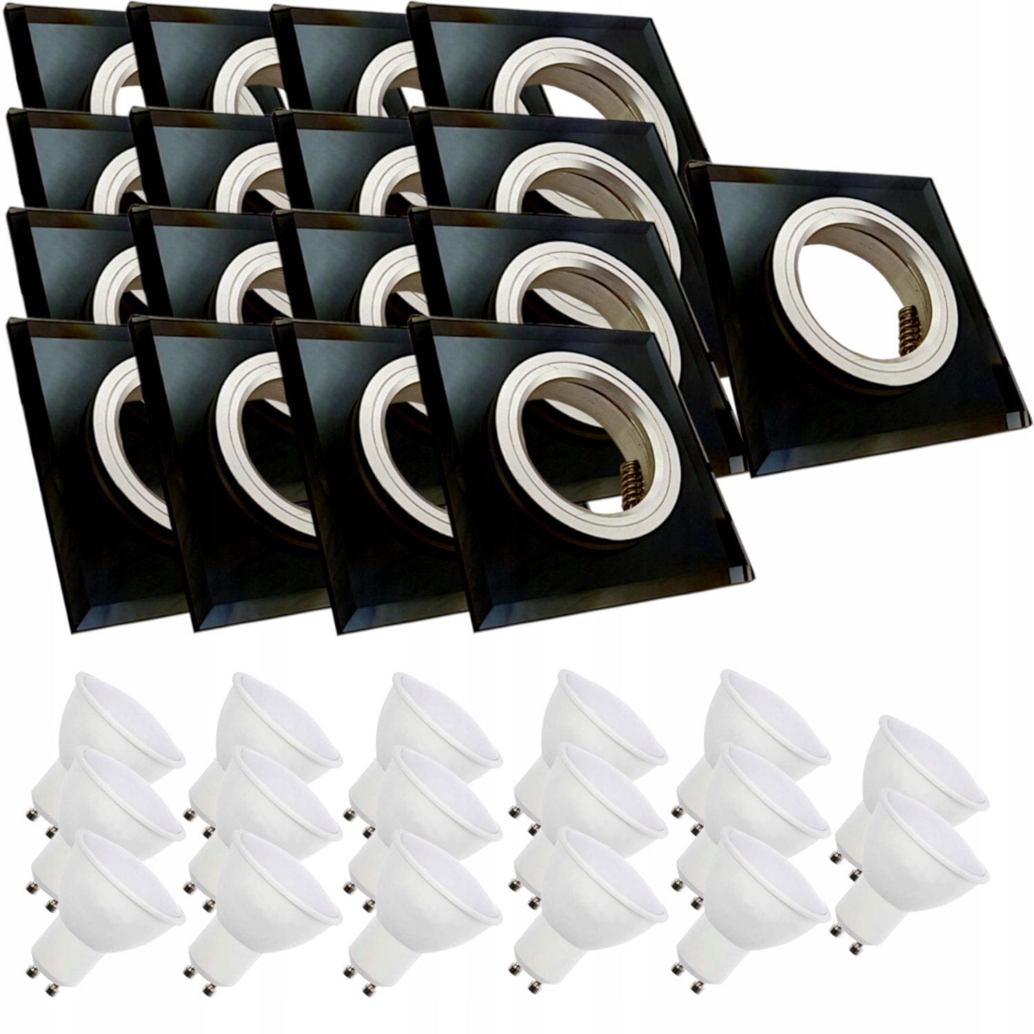 17 x Skleněná Stropní Lampa Zapuštěná Do Stropu Křišťál Led Žárovky 5W
