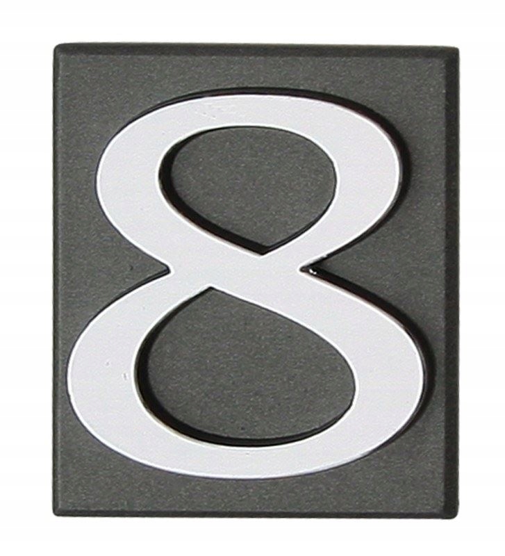 Cyferka Cyfra na drzwi samoprzylepna grafit 8