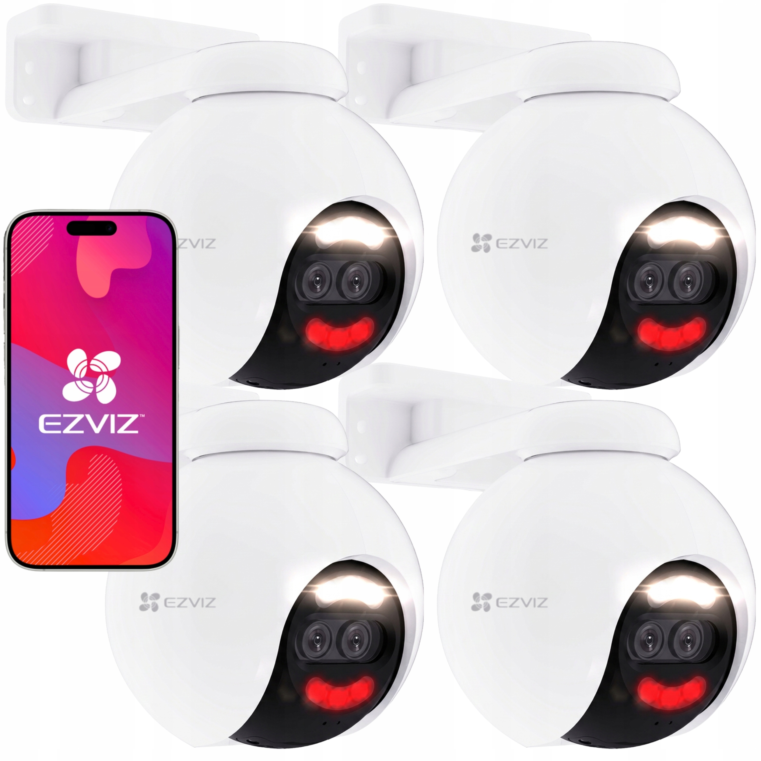 Kamera Podwójna Obrotowa 8MPX Wifi 4K 4x H80X Gniazdo Sd Odstraszanie Ezviz