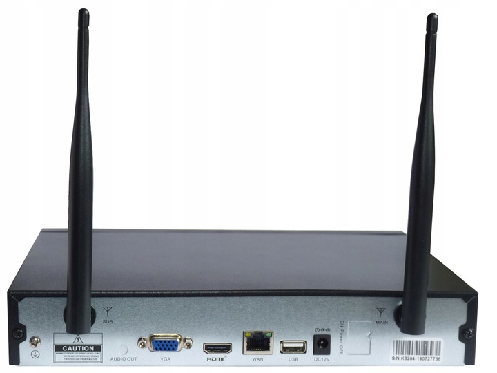 4 KAMERY monitoring ZESTAW bezprzewodowy WIFI HD Model SET4chUWIFI