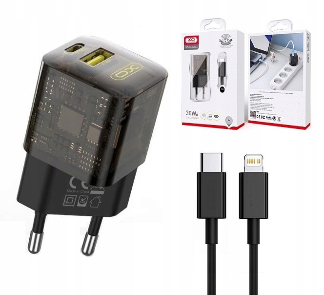

Ładowarka kostka do iPhone Usb-c 30W Qc kabel