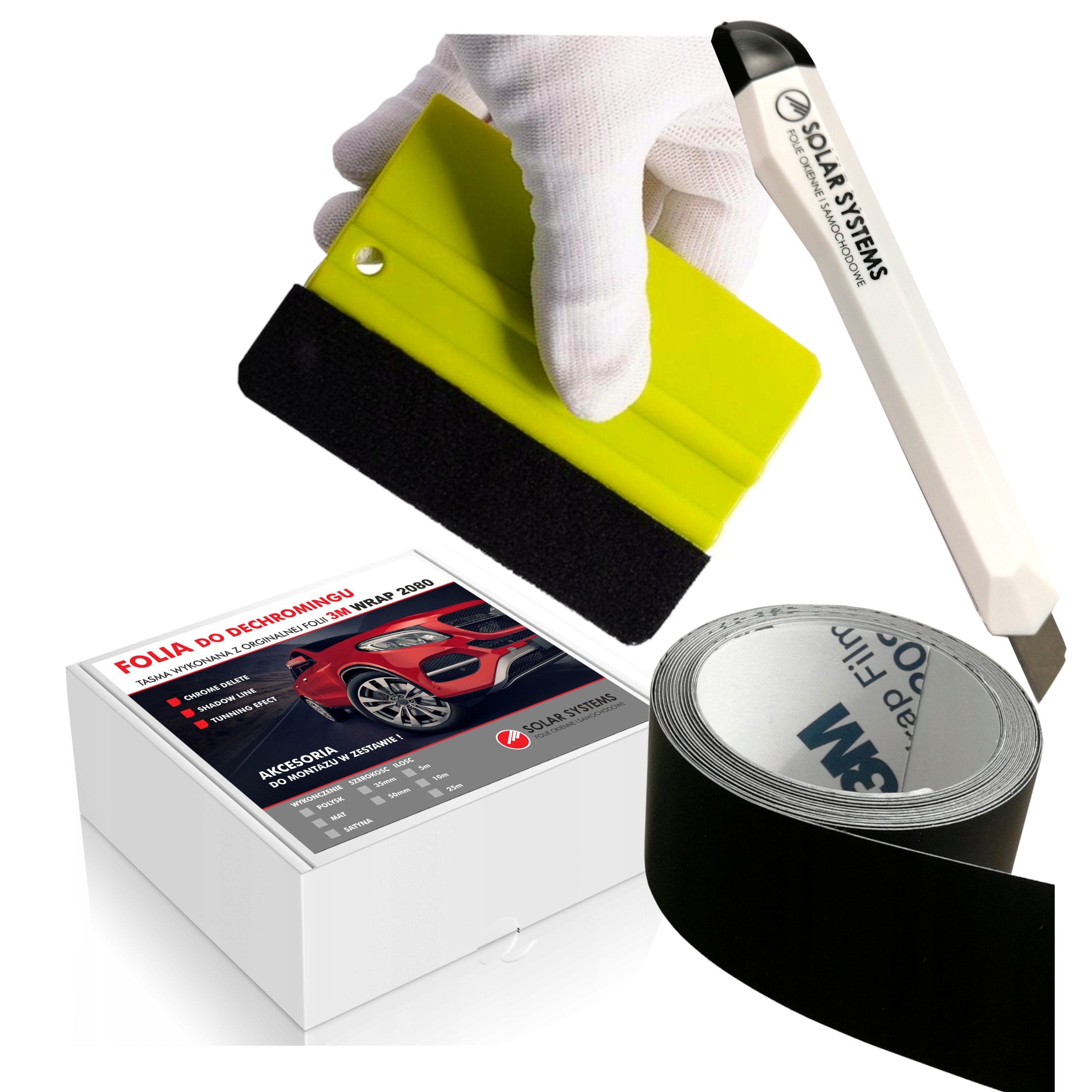 3M Folia Taśma Dechroming Czarna Mat 5cmx10M