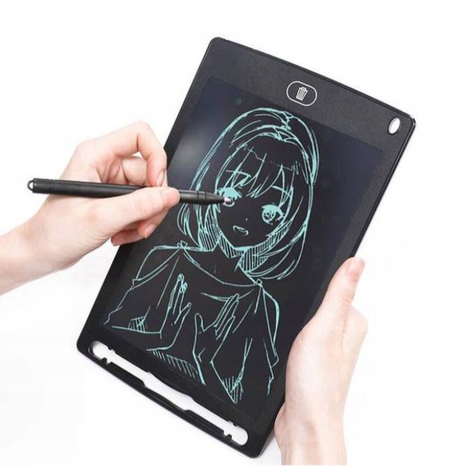 MAGICZNA TABLICA TABLET DO RYSOWANIA XXL CZARNY Materiał Plastik