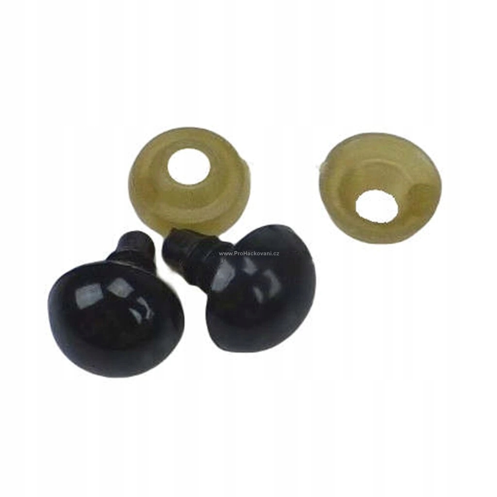 Oči bezpečnostní černé 22 mm 20 párů