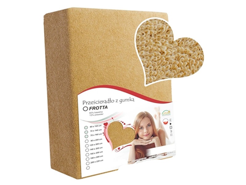 

Prześcieradło frotte z gumką 200x220 frote grube