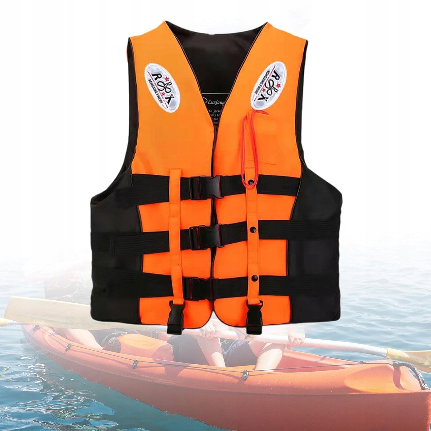 Uniwersalna Kamizelka Ratunkowa 90-130kg gwizdek tkanina Oxford 300D