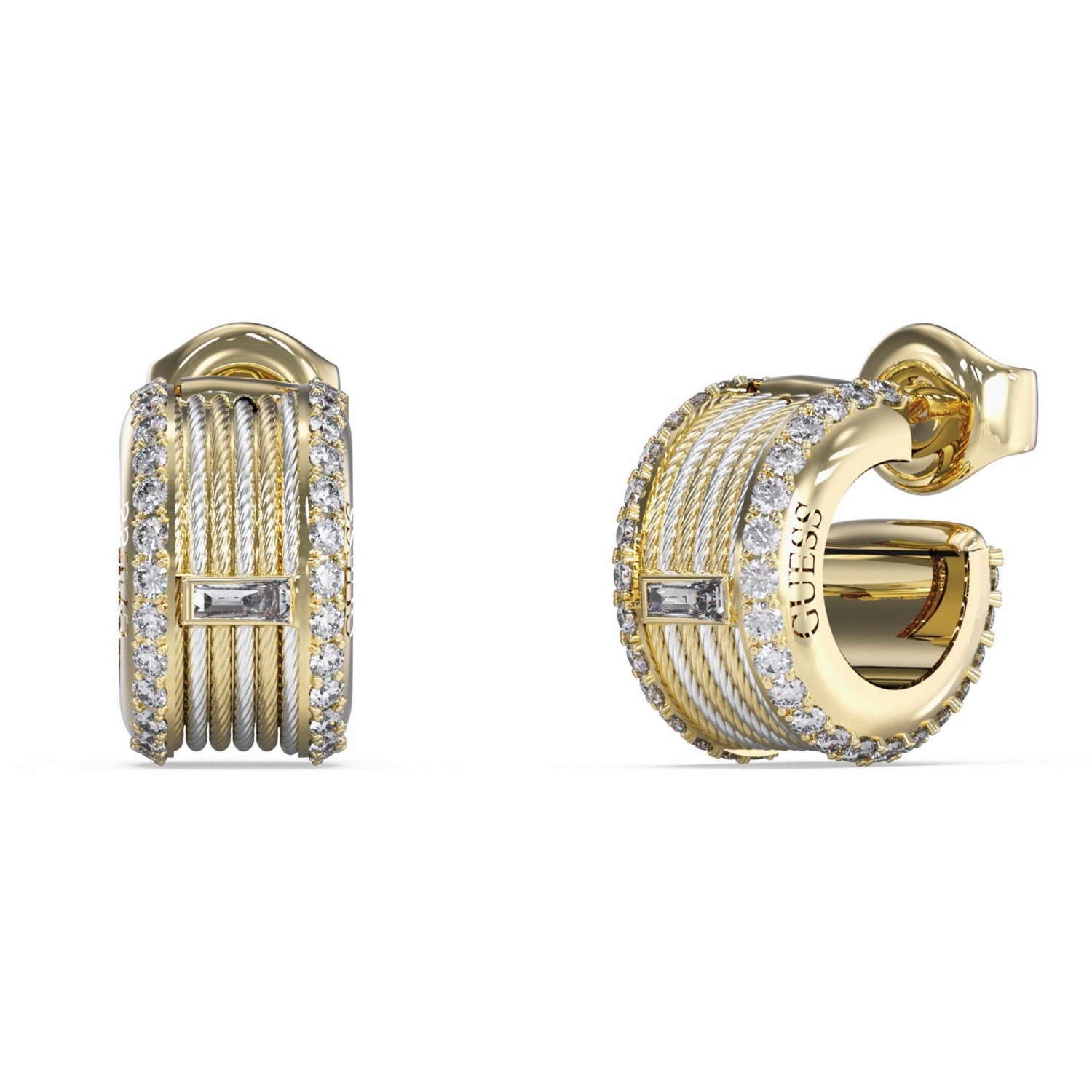 Dámské Náušnice Guess zlaté se zirkon