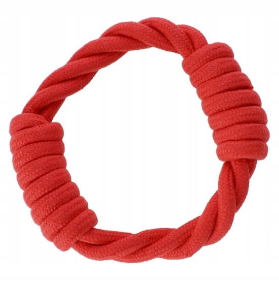 

Ring dla psa Sznur Ringo zaplatane 18cm czerwone