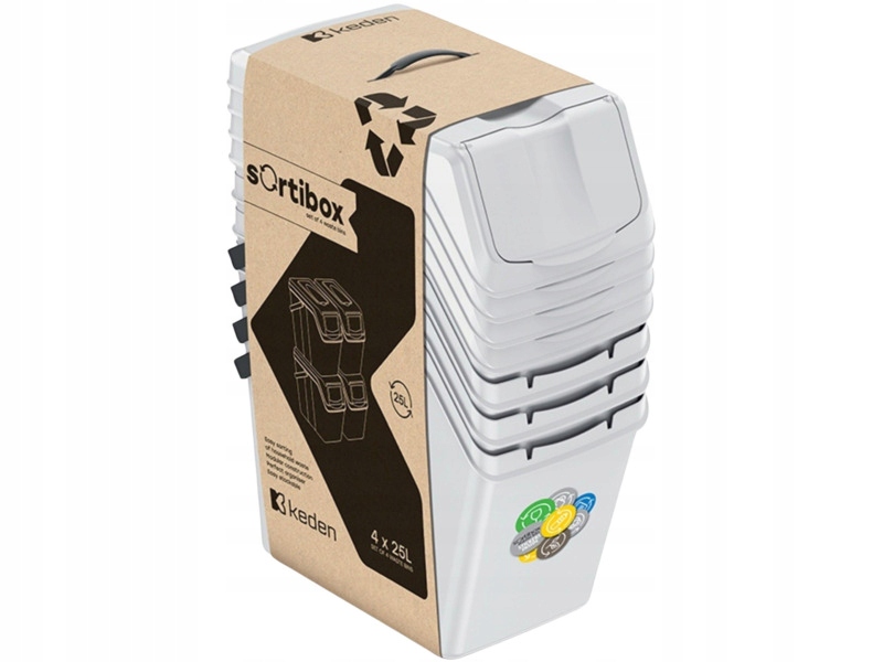 Kosz na śmieci Keden Sortibox ISWB25S4-427C 4x25L
