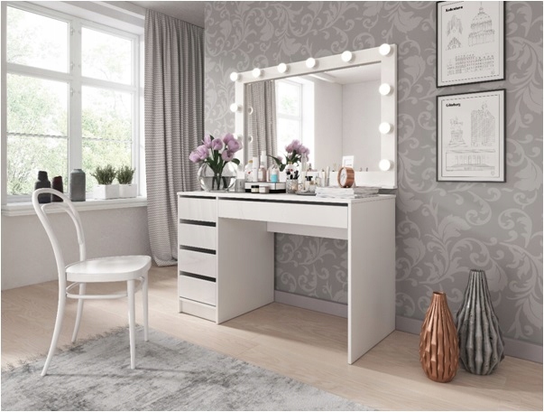 ML/IDA BIURKO TOALETKA Biała z szufladami MAT 120 Marka inna