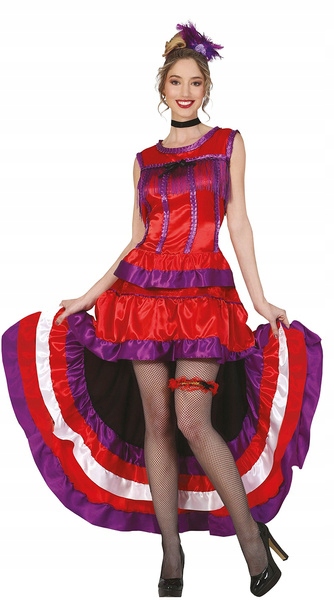 Kostým Tanečnice Cancan Šaty Červená