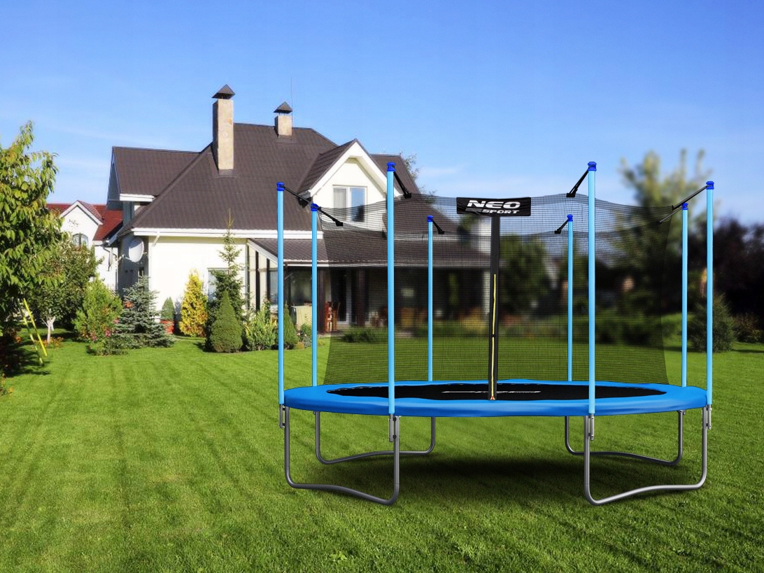TRAMPOLINA OGRODOWA NEO-SPORT 15FT 465CM BEZPIECZNA WYTRZYMAŁA DLA DZIECKA Liczba sprężyn/lin 1