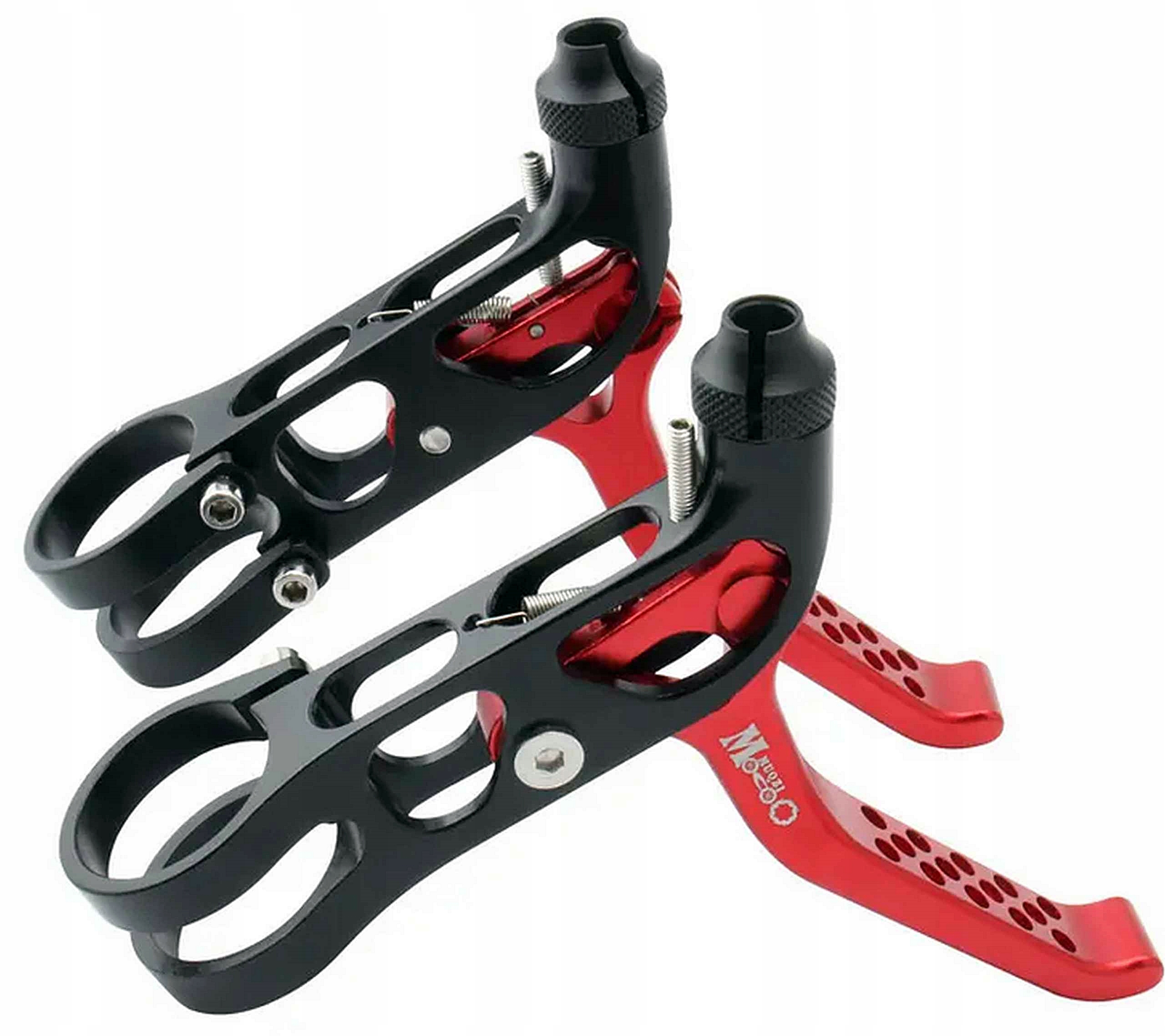 Muqzi Hliníkové brzdové kliky Ultralight Cnc vyřezané 75 g červené