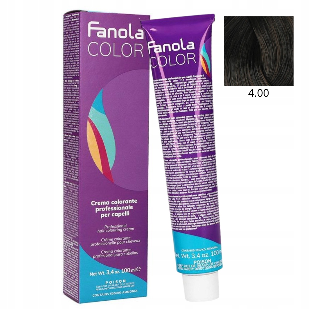 

Fanola Crema Colore 4.00 100ml farba do włosów