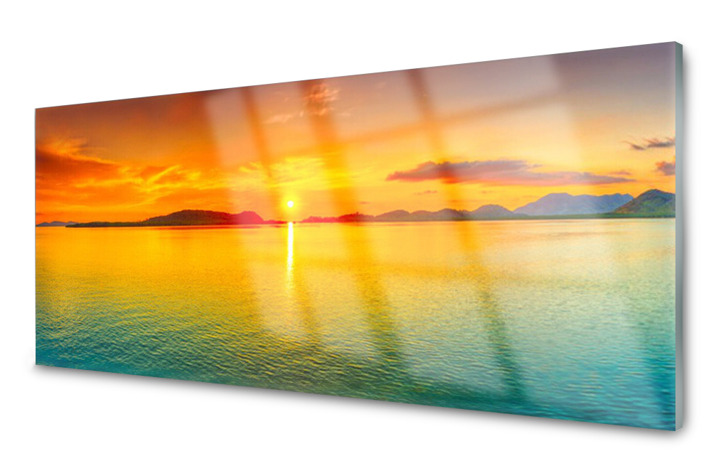 

Panel szklany do kuchni Morze Słońce 125x50