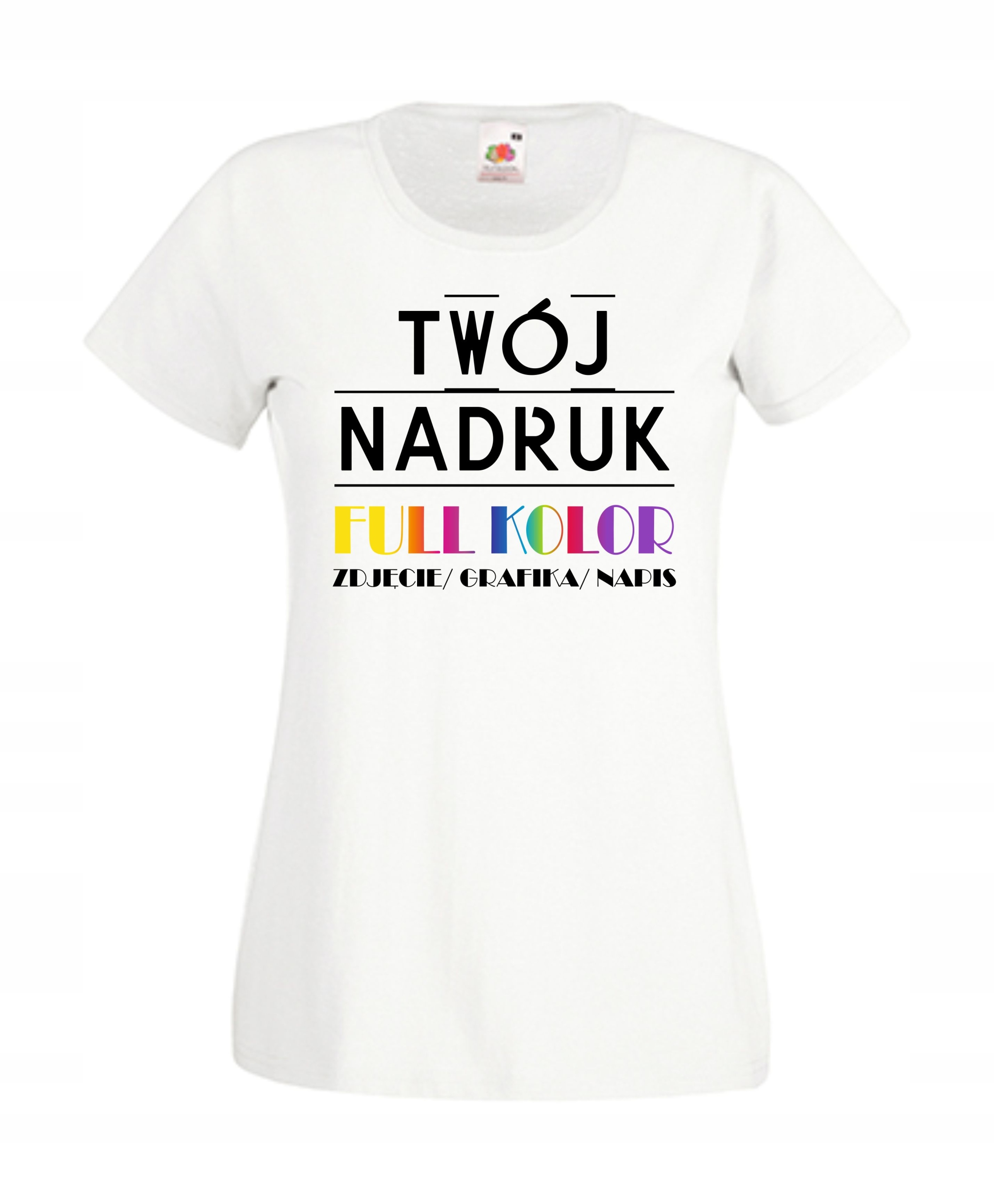 KOSZULKA DAMSKA Z WŁASNYM NADRUKIEM WYSYŁKA 24H L