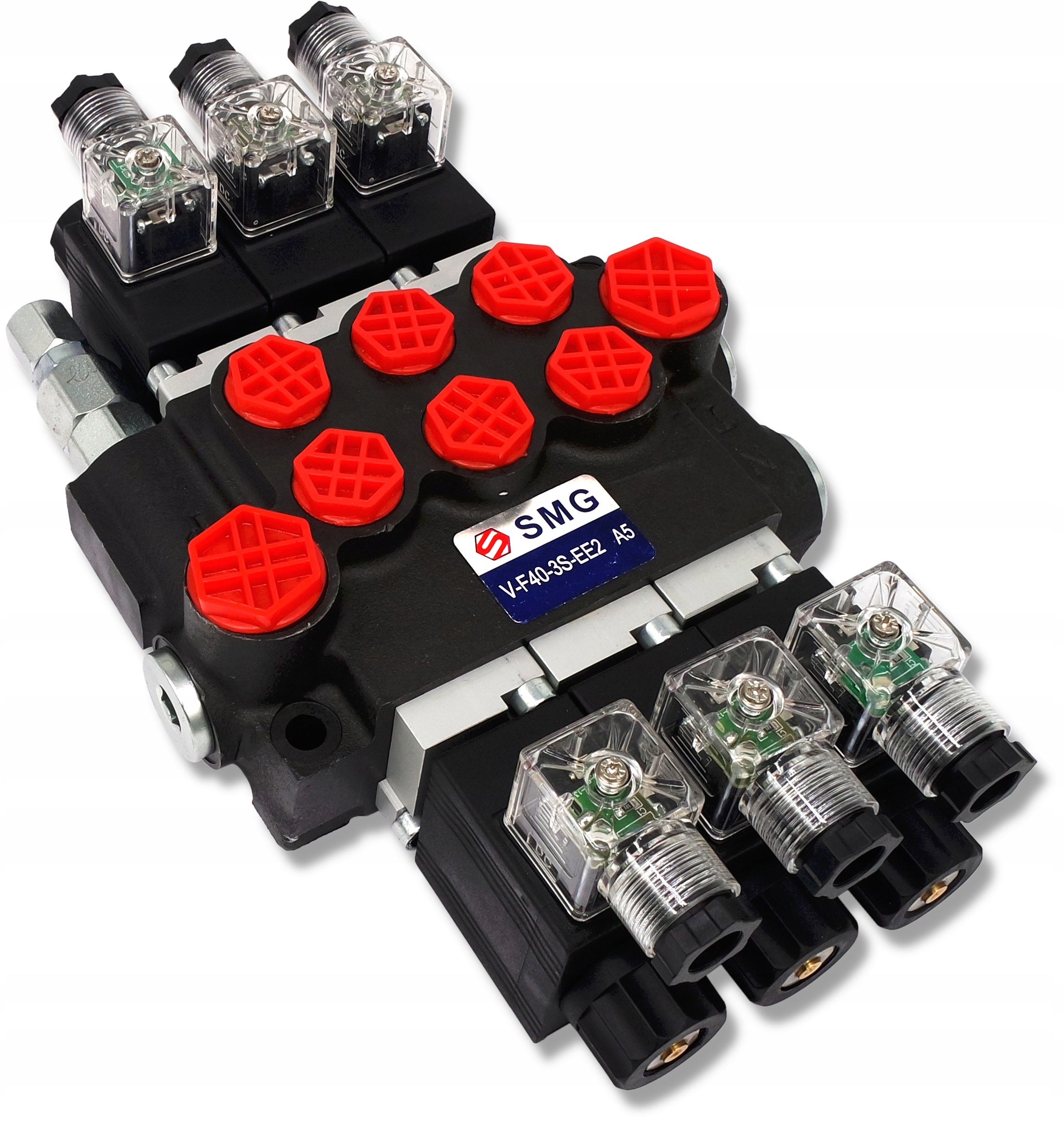 Elektrický Hydraulický Rozdělovač 3 Sekce 40 L 24 V