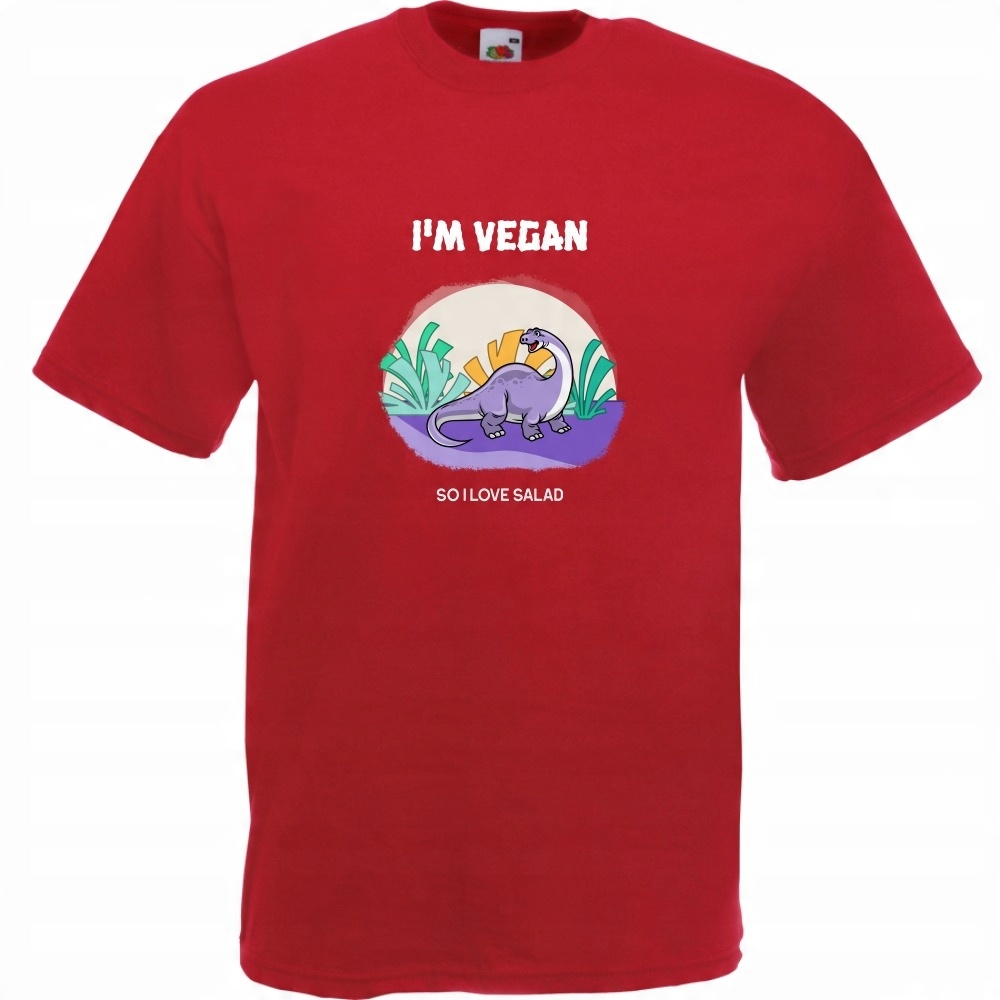 

Koszulka vegan vege wege weganizm S ceglana czerwo