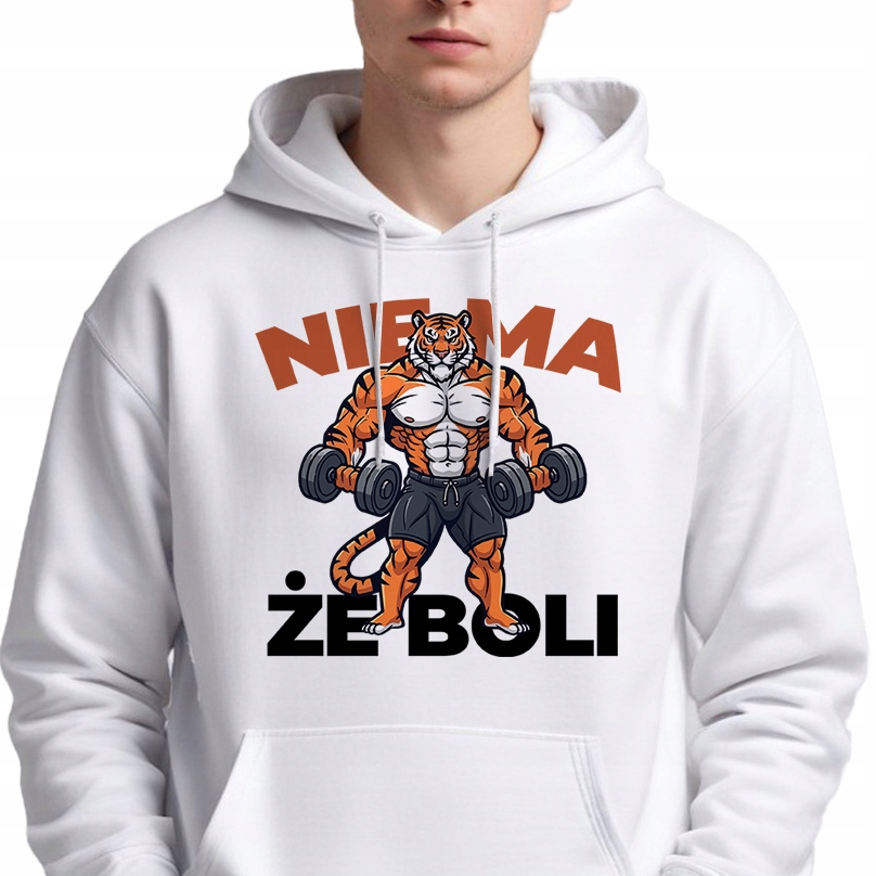 Mikina S Kapucí Bílá Dárek pro trenéra Fitness Není Že Bolí Vel S